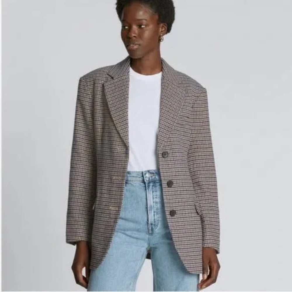 Everlane Brown Plaid Blazer